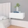Image de vidaXL Table de chevet flottante Blanc 40x30x15 cm Bois d'ingénierie