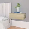 Image de vidaXL Tables de chevet flottantes 2 pcs Chêne sonoma Bois ingénierie