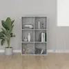 Image de vidaXL Bibliothèque/Buffet gris béton 66x30x98 cm bois d'ingénierie