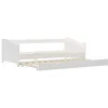 Image de vidaXL Cadre de lit Extensible Blanc Bois de pin 90x200 cm
