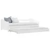 Image de vidaXL Cadre de lit extensible sans matelas blanc bois de pin 90x200cm