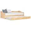 Image de vidaXL Cadre de lit extensible sans matelas bois de pin 90x200 cm