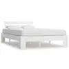 Image de vidaXL Cadre de lit sans matelas blanc bois de pin massif 120x200 cm
