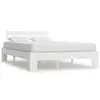 Image de vidaXL Cadre de lit sans matelas blanc 140x200 cm bois de pin massif