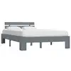Image de vidaXL Cadre de lit sans matelas gris bois massif de pin 140x200 cm