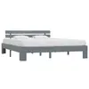 Image de vidaXL Cadre de lit sans matelas gris 160x200 cm bois de pin massif