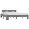 Image de vidaXL Cadre de lit sans matelas gris bois massif de pin 180x200 cm