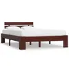 Image de vidaXL Cadre de lit sans matelas marron foncé pin massif 120x200 cm