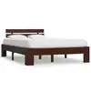 Image de vidaXL Cadre de lit sans matelas marron foncé pin massif 140x200 cm