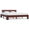 Image de vidaXL Cadre de lit sans matelas marron foncé pin massif 160x200 cm