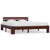 Image de vidaXL Cadre de lit sans matelas marron foncé 180x200 cm pin massif