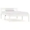Image de vidaXL Cadre de lit sans matelas blanc bois de pin massif 90x200 cm