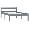 Image de vidaXL Bedframe massief grenenhout grijs 100x200 cm