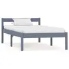 Image de vidaXL Cadre de lit sans matelas gris bois massif de pin 100x200 cm