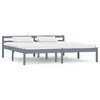 Image de vidaXL Cadre de lit sans matelas gris bois massif de pin 160x200 cm
