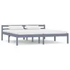 Image de vidaXL Cadre de lit sans matelas gris bois massif de pin 180x200 cm