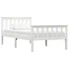 Image de vidaXL Cadre de lit sans matelas blanc bois de pin massif 100x200 cm