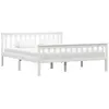 Image de vidaXL Cadre de lit sans matelas blanc bois de pin massif 160x200 cm
