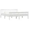 Image de vidaXL Cadre de lit sans matelas blanc bois massif de pin 180x200 cm