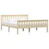 Image de vidaXL Cadre de lit sans matelas naturel bois massif de pin 160x200 cm