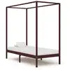 Image de vidaXL Cadre de lit à baldaquin sans matelas bois massif 90x200 cm