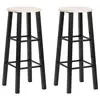 Image de vidaXL Tabourets de bar lot de 2 noir MDF