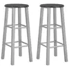 Image de vidaXL Tabourets de bar lot de 2 argenté MDF