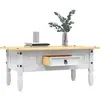 Image de vidaXL Table basse Pin mexicain Gamme Corona Blanc 100x55x44 cm