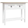Image de vidaXL Table Console Pin Mexicain Gamme Corona Blanc 90x34,5x73 cm