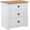Image de vidaXL Table de chevet Blanc 46x40x57 cm Pin Gamme Panama