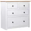 Image de vidaXL Buffet Blanc 80x40x83 cm Pin Gamme Panama
