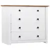 Image de vidaXL Armoire latérale Blanc 80x40x73 cm Pin Assortiment Panama
