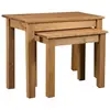 Image de vidaXL Tables gigognes 2 pcs Bois de pin massif Assortiment Panama