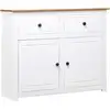 Image de vidaXL Buffet Blanc 93x40x80 cm Pin Gamme Panama