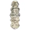 Image de vidaXL Tapis en peau de mouton 60 x 180 cm Mélange de gris foncé