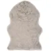 Image de vidaXL Tapis 60 x 90 cm Peau de mouton synthétique Gris clair