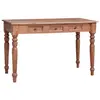 Image de vidaXL Bureau avec tiroirs 117x57x75 cm bois d'acajou massif
