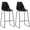 Image de vidaXL Chaises de bar lot de 2 noir plastique