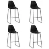 Image de vidaXL Chaises de bar lot de 4 noir plastique