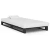 Image de vidaXL Cadre de lit de palette sans matelas gris 100x200cm bois massif