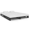 Image de vidaXL Cadre de lit de palette sans matelas gris 140x200cm bois massif