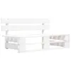 Image de vidaXL Banc palette de jardin bois gris blanc