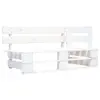 Image de vidaXL Banc d'angle palette de jardin bois blanc