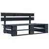 Image de vidaXL Banc palette de jardin Bois Noir