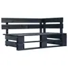 Image de vidaXL Banc d'angle palette de jardin bois noir