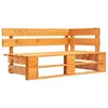 Image de vidaXL Banc d'angle palette de jardin bois marron miel
