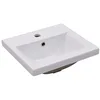 Image de vidaXL Inbouwwastafel 42x39x18 cm keramiek wit
