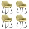 Image de vidaXL Chaises à manger lot de 4 vert tissu