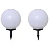 Image de vidaXL 2 pcs Lampes d'allée d'extérieur à LED 40 cm et piquet au sol
