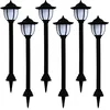 Image de vidaXL Lampes solaires à LED d'extérieur 6 pcs Noir
